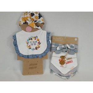 Lila & Jack Bibs Hat‎ Headband 0-6 Months New Wit Tags